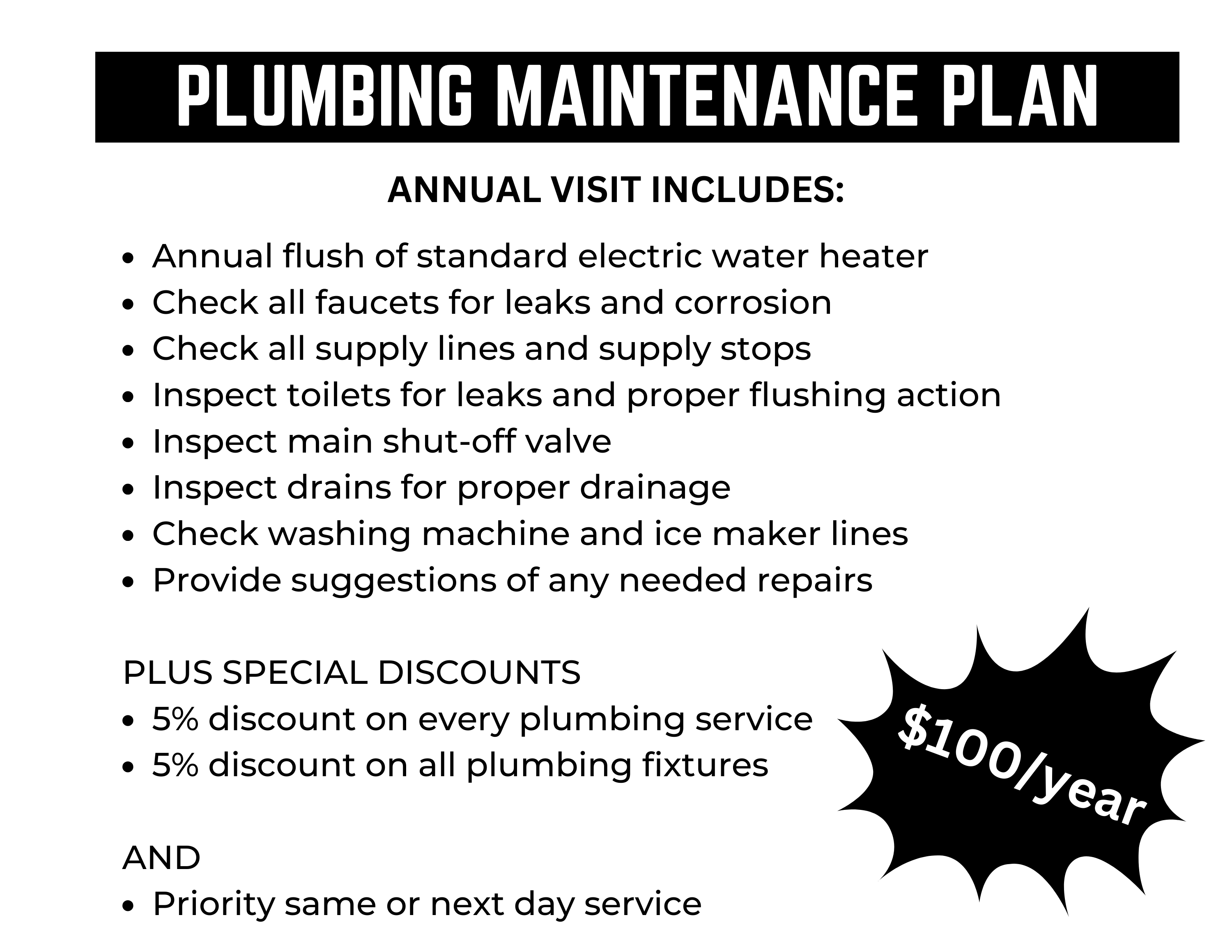 plumbing maintenance package for southwest Florida